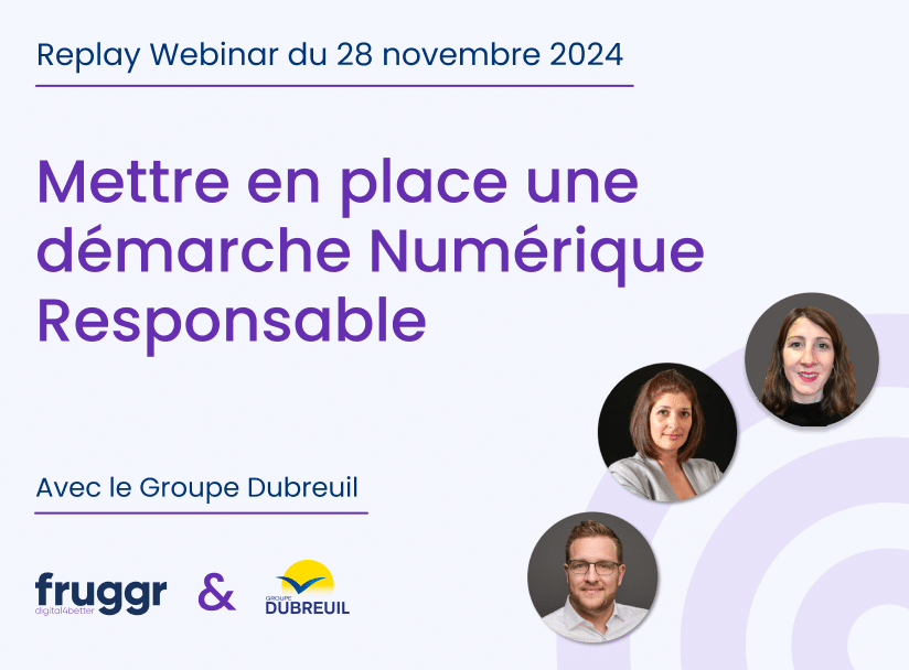 Aperçu de la bannière de présentation du webinar Fruggr et Dubreuil