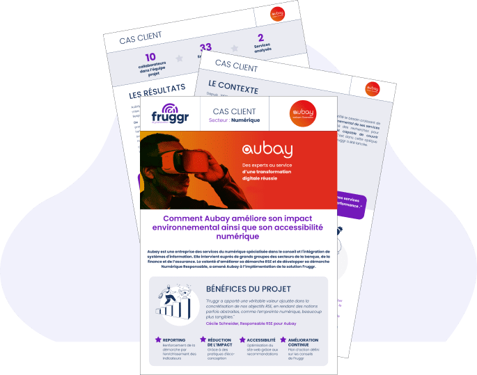 aperçu des pages du cas client Aubay