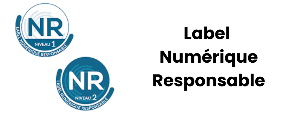 image avec les logos des niveaux 1 et 2 du label Numérique responsable de l'INR