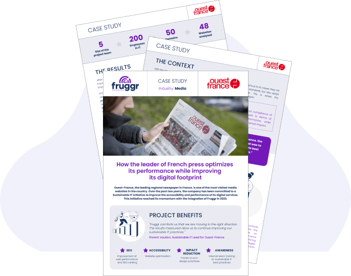overview of Ouest-France case study pages