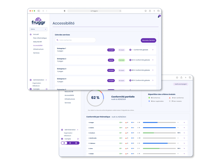 Ecran du module Accessibilité