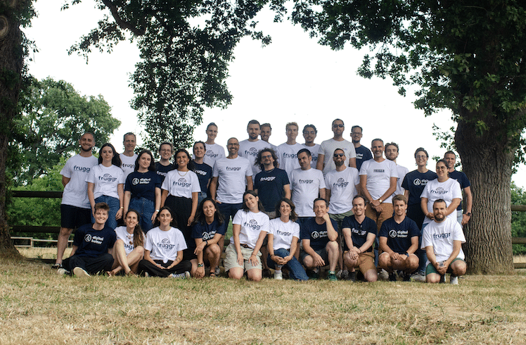 photo de l'ensemble de l'équipe Fruggr et D4B