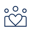 Pictogramme d'un groupe de personne formant un coeur