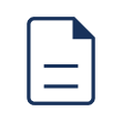 Pictogramme d'une feuille avec des lignes écrites dessus