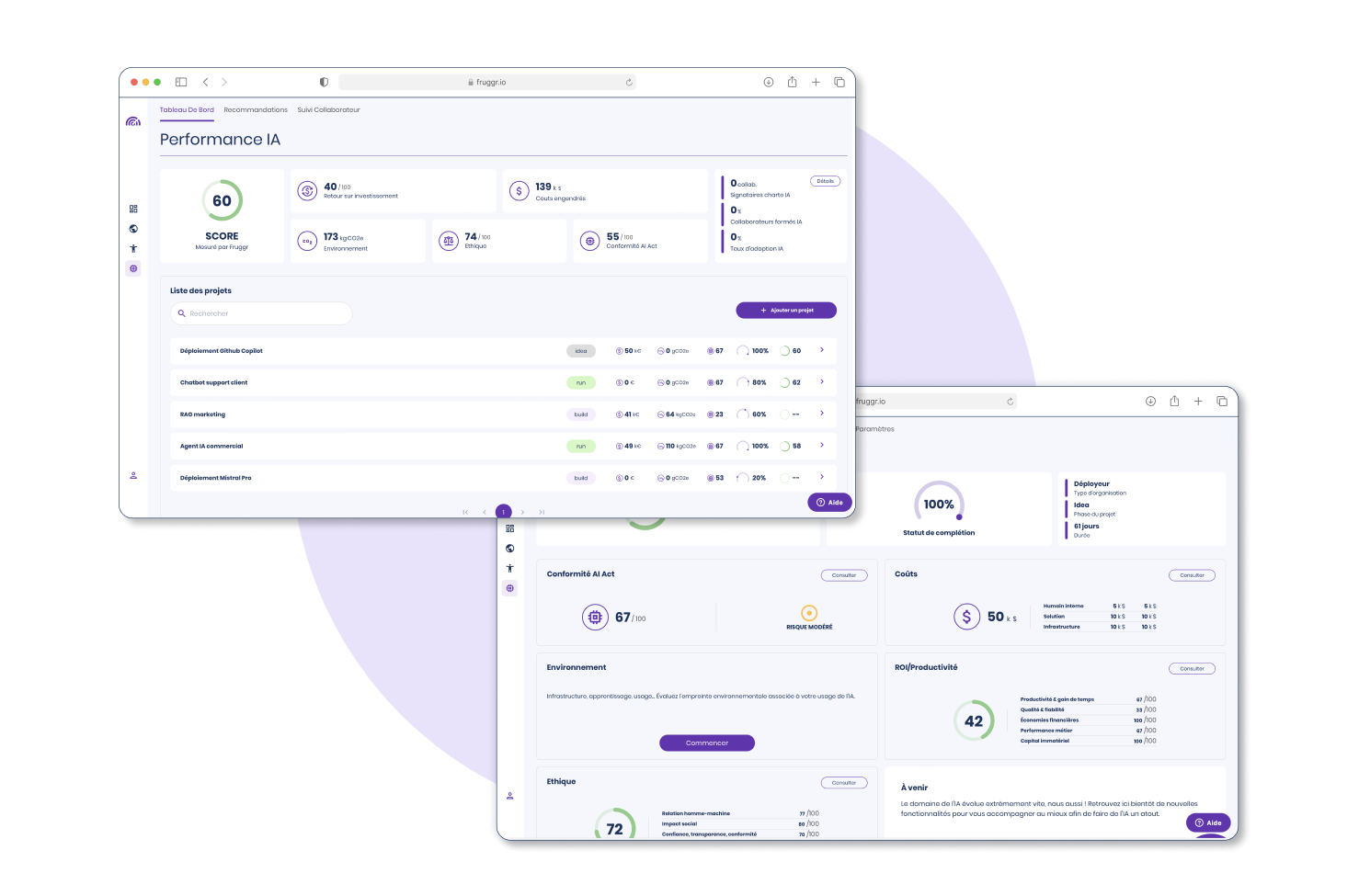 Ecran du module intelligence artificielle